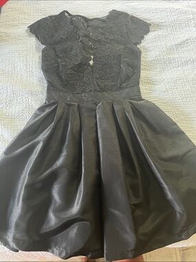 Classy Black Lace Cocktail Dress Small